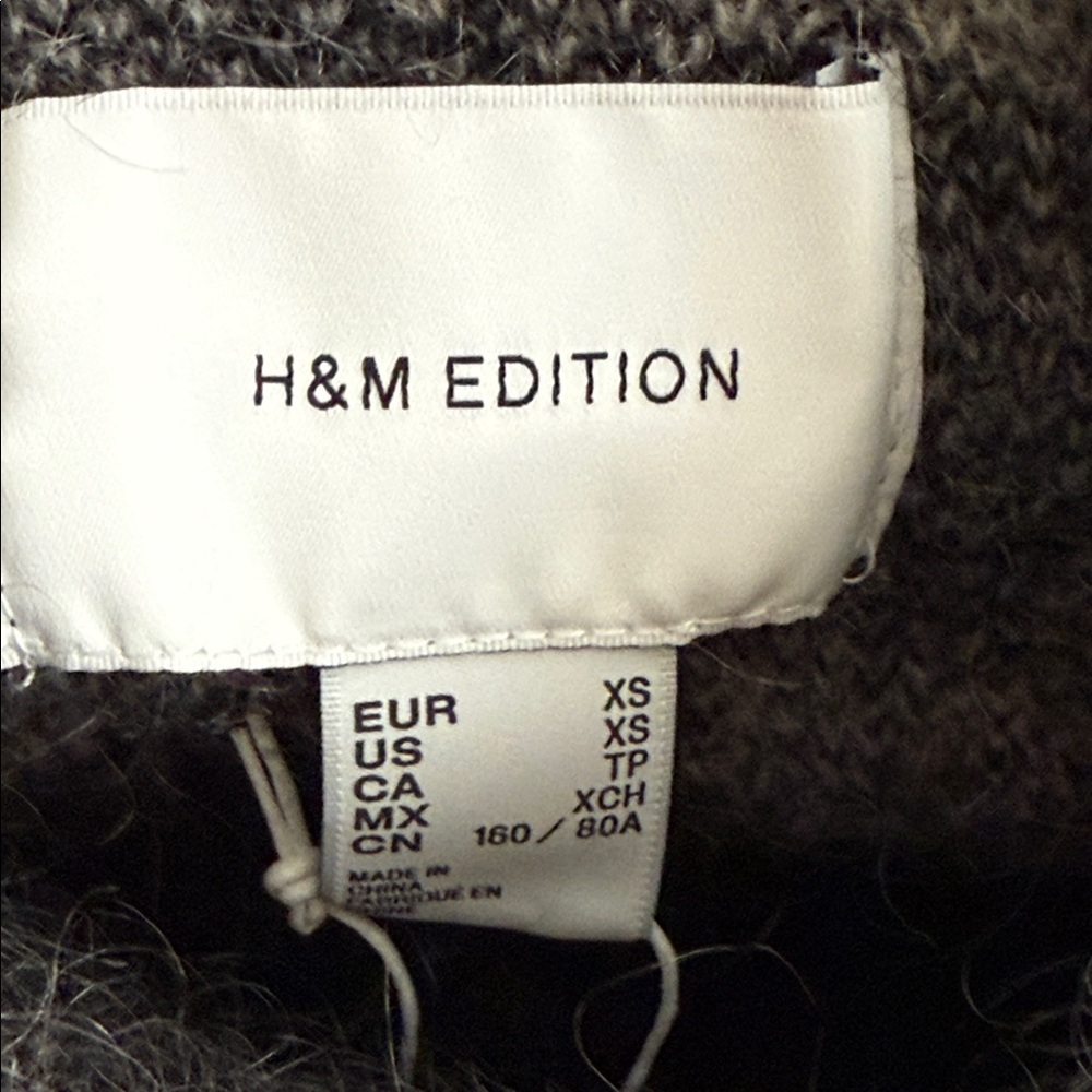 H&M EDITION MOHAIR-BLEND MOCK TURTLENECK SWEATER SIZE XS - Picture 10 of 11